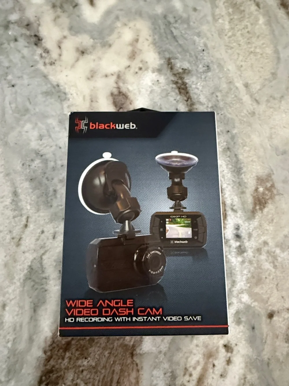 blackweb Black Wide Angle Video Dash Cam - Black